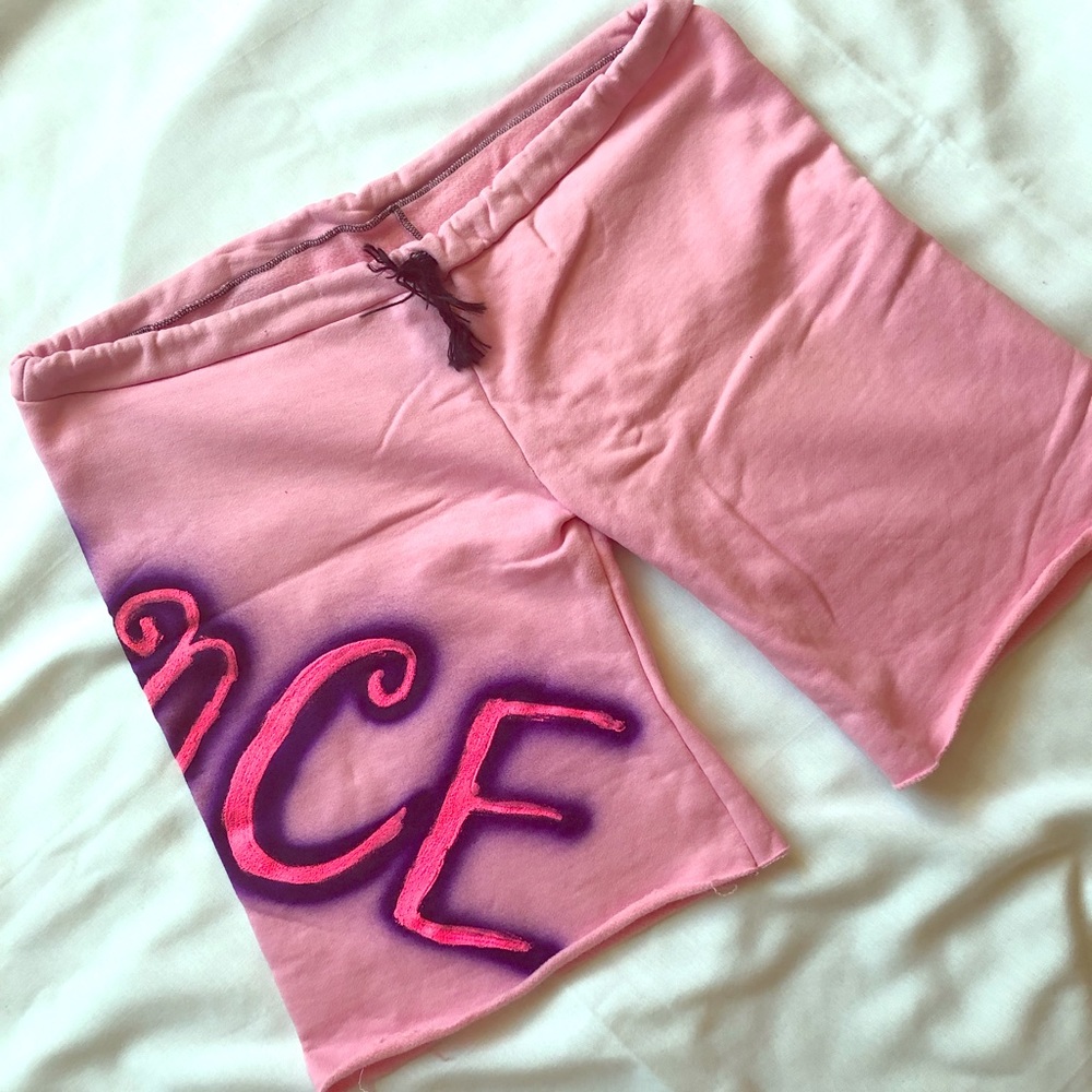 Pink hand painted dance sweatpants